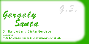 gergely santa business card